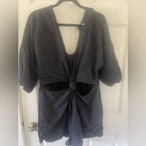 Black Knot Front Dress